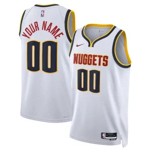 Denver Nuggets Nike Unisex Swingman Magnifique Custom Jersey White Association Edition - Vêtement de fan emblématique - Montrez votre amour pour l'équipe