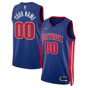 Detroit Pistons Nike 2021/22 Diamond Swingman Custom Personalisable Jersey Icon Edition Blue - Pour les fans de la ligue - Un maillot authentique de la compétition