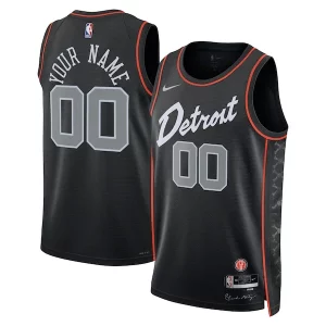Detroit Pistons Nike Unisex 2023/24 Custom Haut de gamme Swingman Jersey Black City Edition - Maillot de marque reconnue - Faites confiance à la qualité