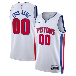 Detroit Pistons Nike Unisex Swingman Custom Jersey White Association Edition Uniques - Événement exclusif - Soyez l'un des premiers à avoir ce maillot