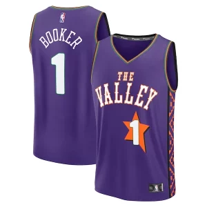 Devin Booker Phoenix Suns Youth 2024/25 Fast Break Exclusif Player Jersey City Edition Purple - Pour les joueurs de basketball amateurs - Adapté à tous les styles de jeu