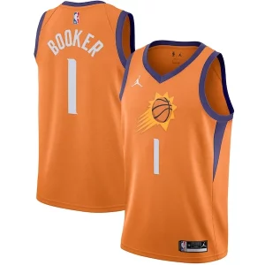 Devin Booker Phoenix Suns Jordan Brand Sophistiqué 2020/21 Swingman Jersey Statement Edition Orange - Pour les fans de la ligue - Un maillot authentique de la compétition