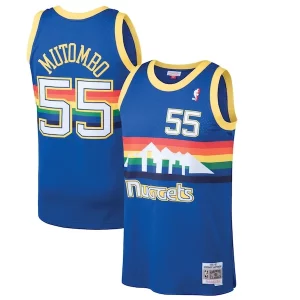 Dikembe Mutombo Denver Nuggets 1991/92 Hardwood Stylish Classics Swingman Jersey Blue - Style contemporain - Restez à la mode avec ce maillot