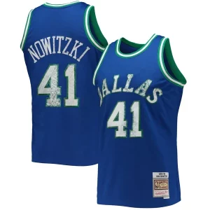 Dirk Nowitzki Dallas Mavericks 1998/99 Superbe Hardwood Classics NBA 75th Anniversary Diamond Swingman Jersey Blue - Livraison gratuite - Économisez sur les frais d'expédition