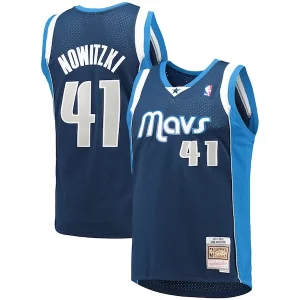 Dirk Nowitzki Dallas Gracieux Mavericks 2011/12 Hardwood Classics Swingman Jersey Navy - Vêtement de fan emblématique - Montrez votre amour pour l'équipe