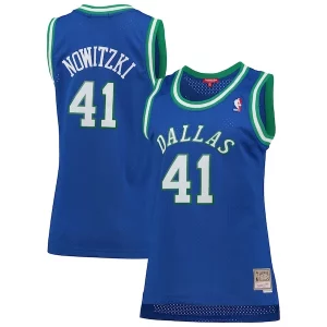Dirk Nowitzki Dallas Magnifique Mavericks Women's Hardwood Classics Swingman Jersey Blue - Maillot de qualité supérieure - Durable et résistant