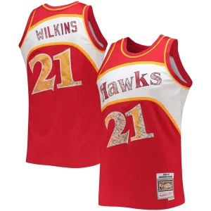 Dominique Wilkins Atlanta Hawks 1986/87 Exclusif Hardwood Classics NBA 75th Anniversary Diamond Swingman Jersey Red - Édition limitée - Uniques dans leur genre