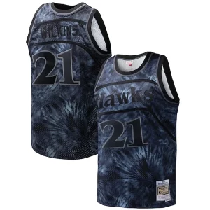 Dominique Wilkins Atlanta Hawks Authentique Hardwood Classics 1986/87 Tie Dye Swingman Jersey Black - Idéal pour les soirées de sport - Montrez votre style