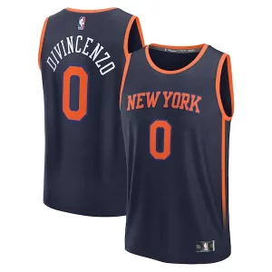 Donte DiVincenzo Collectible New York Knicks Fast Break Replica Player Jersey Statement Edition Navy - Livraison gratuite - Économisez sur les frais d'expédition
