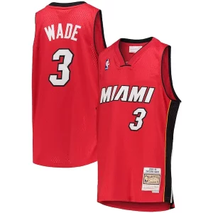 Dwyane Wade Miami Heat Haut de gamme Youth 2005/06 Hardwood Classics Swingman Jersey Red - Maillot authentique - Reproduit avec soin