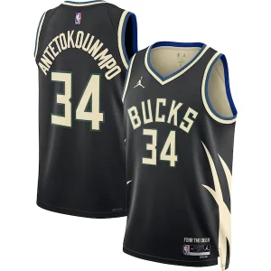 Giannis Antetokounmpo Milwaukee Bucks Luxueux Jordan Brand Unisex Swingman Jersey Statement Edition Black - Style contemporain - Restez à la mode avec ce maillot