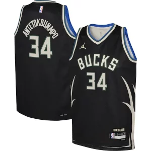 Giannis Antetokounmpo Milwaukee Bucks Jordan Brand Youth Swingman Jersey Statement Magnifique Edition Black - Fait à la main - Un produit unique et de qualité