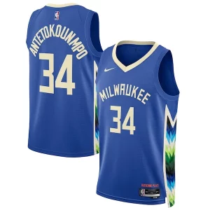 Giannis Antetokounmpo Milwaukee Bucks Nike Unisex 2022/23 Swingman Jersey City Edition Notable Royal - Garantie satisfaction - Si vous n'êtes pas satisfait