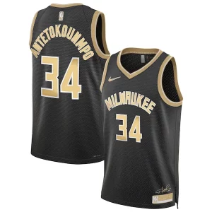 Giannis Antetokounmpo Milwaukee Bucks Nike Unisex Premium Select Series Swingman Jersey聽鈥?Black - Style contemporain - Restez à la mode avec ce maillot