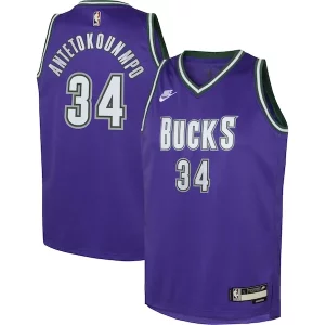 Giannis Antetokounmpo Milwaukee Bucks Nike Youth 2022/23 Swingman Jersey Purple Classic Edition Notable - Pour les matchs d'athlétisme - Restez frais et confortable
