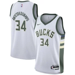 Giannis Antetokounmpo Milwaukee Stylish Bucks Nike Youth Swingman Jersey Association Edition White - Pour les fans de la ligue - Un maillot authentique de la compétition