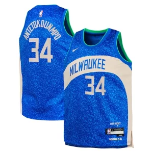 Giannis Antetokounmpo Milwaukee Bucks Nike Youth Swingman Replica Jersey Éclatant City Edition Royal - Maillot de qualité supérieure - Durable et résistant