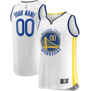 Golden State Warriors Fast Break Moderne Custom Replica Jersey White Association Edition/Royal - Événement exclusif - Soyez l'un des premiers à avoir ce maillot