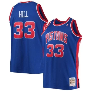 Grant Hill Detroit Pistons 1995/96 Big Unique & Tall Hardwood Classics Swingman Jersey Blue - Pour les amateurs de basketball passionnés - Livraison rapide