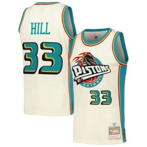 Grant Hill Detroit Charming Pistons Chainstitch Swingman Jersey Cream - Giftez-le à un fan dévoué - Livraison en temps pour les fêtes