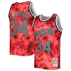 Hakeem Olajuwon Houston Rockets 1993/94 Exceptionnel Galaxy Swingman Jersey Red - Idéal pour les soirées de sport - Montrez votre style