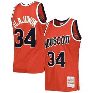 Hakeem Olajuwon Houston Rockets 1993/94 Hardwood Classics Off Court Swingman Jersey Red Éclatant - Confort et style combinés - Pour un look exceptionnel
