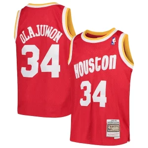 Hakeem Olajuwon Houston Rockets Confortable Youth Swingman Throwback Jersey Red - Promotion limitée - Profitez de la réduction avant qu'elle ne soit terminée