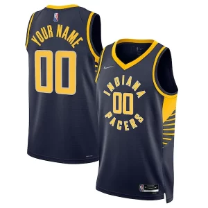 Indiana Pacers Nike 2021/22 Incontournable Diamond Swingman Custom Jersey Icon Edition Navy - Édition limitée - Uniques dans leur genre