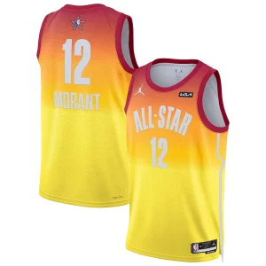 Ja Vibrant Morant Jordan Brand 2023 NBA All Star Game Swingman Jersey Orange - Pour les matchs d'athlétisme - Restez frais et confortable