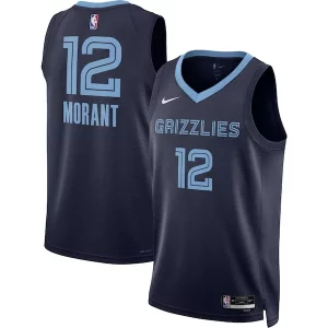 Ja Morant Memphis Grizzlies Nike Unisex Swingman Jersey Icon Bold Edition Navy/White - Édition limitée - Uniques dans leur genre