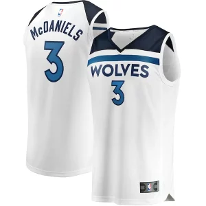 Jaden McDaniels Minnesota Timberwolves Youth Fast Prime Break Replica Player Jersey Association Edition White - Parfait pour le match jour - Montrez votre support avec style