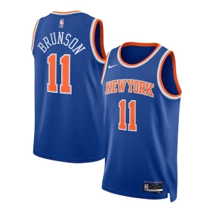 Jalen Brunson New York Knicks Nike Unisex Distingué Swingman Jersey Icon Edition Blue - Parfait pour le match jour - Montrez votre support avec style