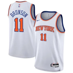 Jalen Brunson New York Knicks Nike Youth Association Swingman Jersey White Vibrant - Promotion limitée - Profitez de la réduction avant qu'elle ne soit terminée