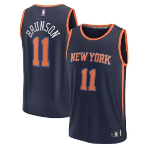 Jalen Brunson New York Knicks Youth Fast Break Éclatant Replica Player Jersey Statement Edition Navy - Nouvelle arrivée - Êtes-vous prêt pour la saison ?
