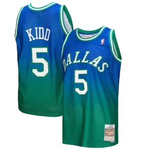 Jason Kidd Dallas Mavericks 1994/95 Hardwood Gracieux Classics Fadeaway Swingman Player Jersey Green/Navy - Parfait pour le match jour - Montrez votre support avec style