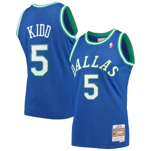 Jason Kidd Dallas Éclatant Mavericks 1994/95 Hardwood Classics Swingman Jersey Blue - Pour les joueurs de basketball amateurs - Adapté à tous les styles de jeu