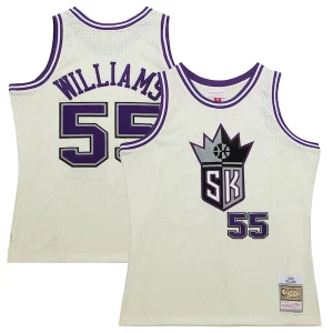 Jason Williams Sacramento Stylish Kings Chainstitch Swingman Jersey Cream - Garantie satisfaction - Si vous n'êtes pas satisfait