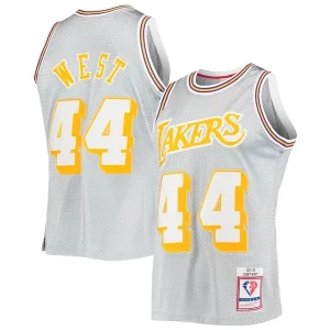 Jerry West Los Angeles Lakers 75th Distingué Anniversary 1971/72 Hardwood Classics Swingman Jersey Silver - Pour les fans de la ligue - Un maillot authentique de la compétition