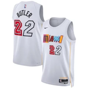 Jimmy Vibrant Butler Miami Heat Nike Unisex 2022/23 Swingman Jersey City Edition White - Maillot de qualité supérieure - Durable et résistant