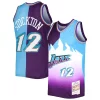 John Stockton Utah Distingué Jazz Hardwood Classics 1996/97 Split Swingman Jersey Purple/Turquoise - Vêtement de fan emblématique - Montrez votre amour pour l'équipe