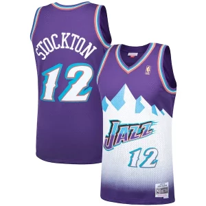 John Stockton Utah Jazz Haut de gamme Hardwood Classics Swingman Jersey Purple - Stock limité - Commandez vite votre maillot exclusif