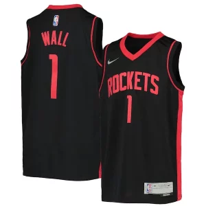 John Wall Houston Rockets Nike Youth 2020/21 Splendide Swingman Player Jersey Earned Edition Black - Maillot authentique - Reproduit avec soin
