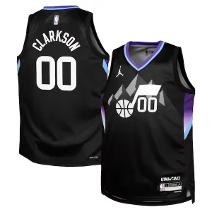 Jordan Clarkson Utah Jazz Jordan Brand Youth Swingman Jersey Statement Gracieux Edition Black - Maillot authentique - Reproduit avec soin