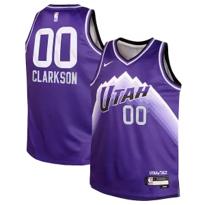 Jordan Stylish Clarkson Utah Jazz Nike Youth Swingman Replica Jersey City Edition Purple - Idéal pour les collectionneurs - Qualité premium garantie