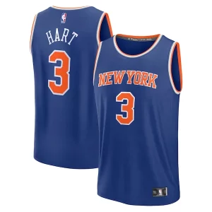 Josh Hart New York Knicks Fast Break Unique Replica Player Jersey Icon Edition Royal - Pour les joueurs de basketball amateurs - Adapté à tous les styles de jeu