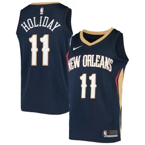 Jrue Holiday New Orleans Pelicans Nike Swingman Jersey Navy Dashing - Promotion limitée - Profitez de la réduction avant qu'elle ne soit terminée