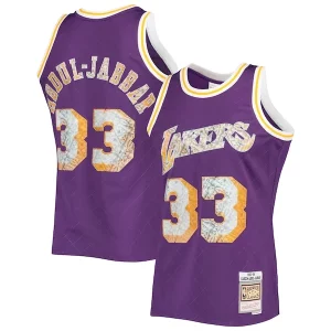 Kareem Abdul Jabbar Los Angeles Lakers 1996 97 Hardwood Classics NBA 75th Anniversary Diamond Swingman Commémoratif Jersey Purple - Nouvelle arrivée - Êtes-vous prêt pour la saison ?