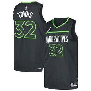 Karl Anthony Towns Minnesota Timberwolves Classique Jordan Brand Authentic Player Jersey Statement Edition Anthracite - Dernières unités - Ne manquez pas cette opportunité