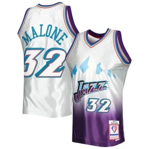 Karl Malone Utah Jazz Admirable 1996/97 Hardwood Classics 75th Anniversary Swingman Jersey Platinum - Promotion limitée - Profitez de la réduction avant qu'elle ne soit terminée