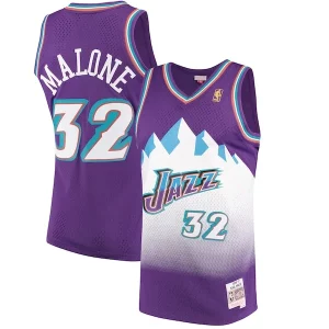 Karl Malone Utah Jazz 1996/97 Hardwood Classics Swingman Jersey Distingué Purple - Stock limité - Commandez vite votre maillot exclusif